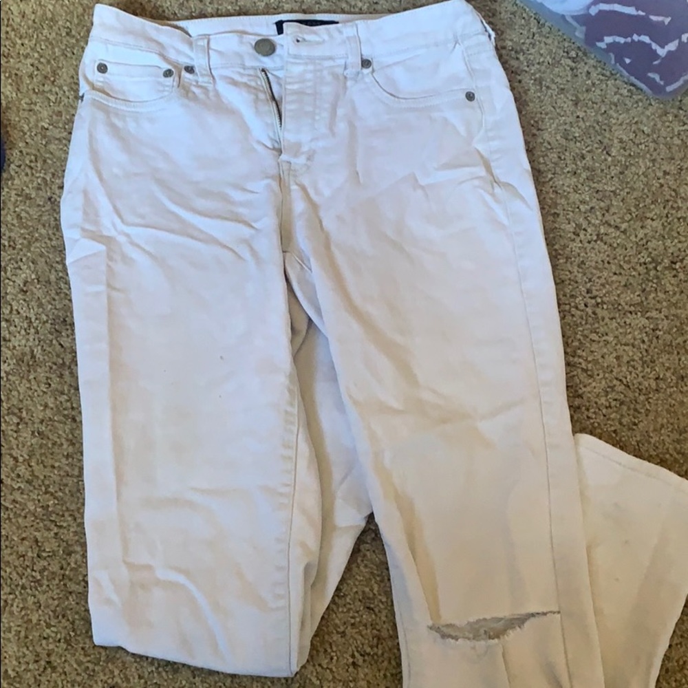 High waisted ankle jegging ripped